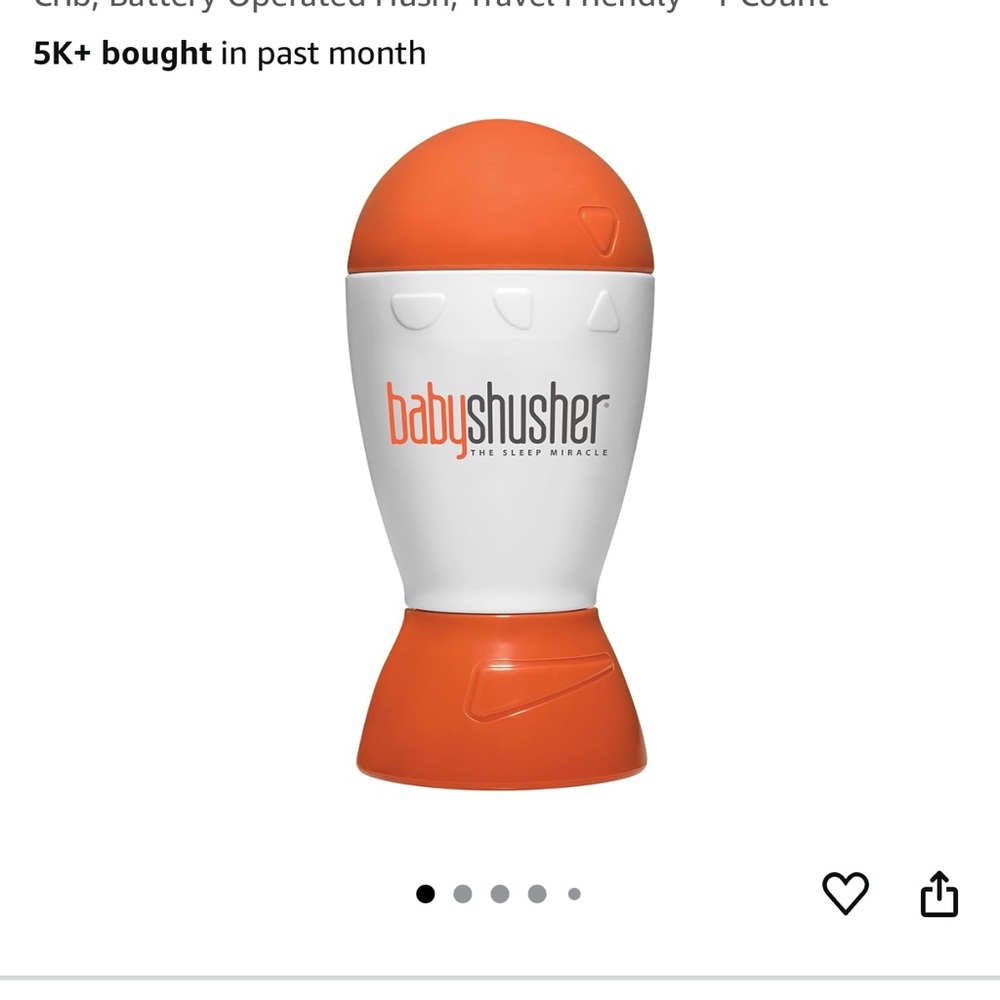 Baby Shusher Sleep Miracle Device - Orange and White - Picture 2 of 2